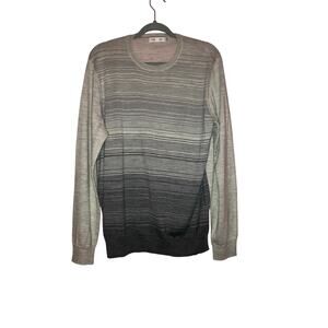 Calvin Klein grey striped mens wool blend size large sweater